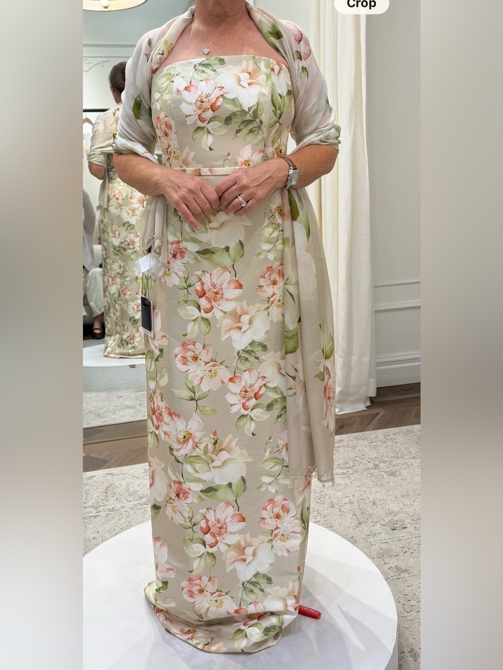 Sachin & Babi Strapless Gown. Size 6. MATCHING SHAWL INCLUDED